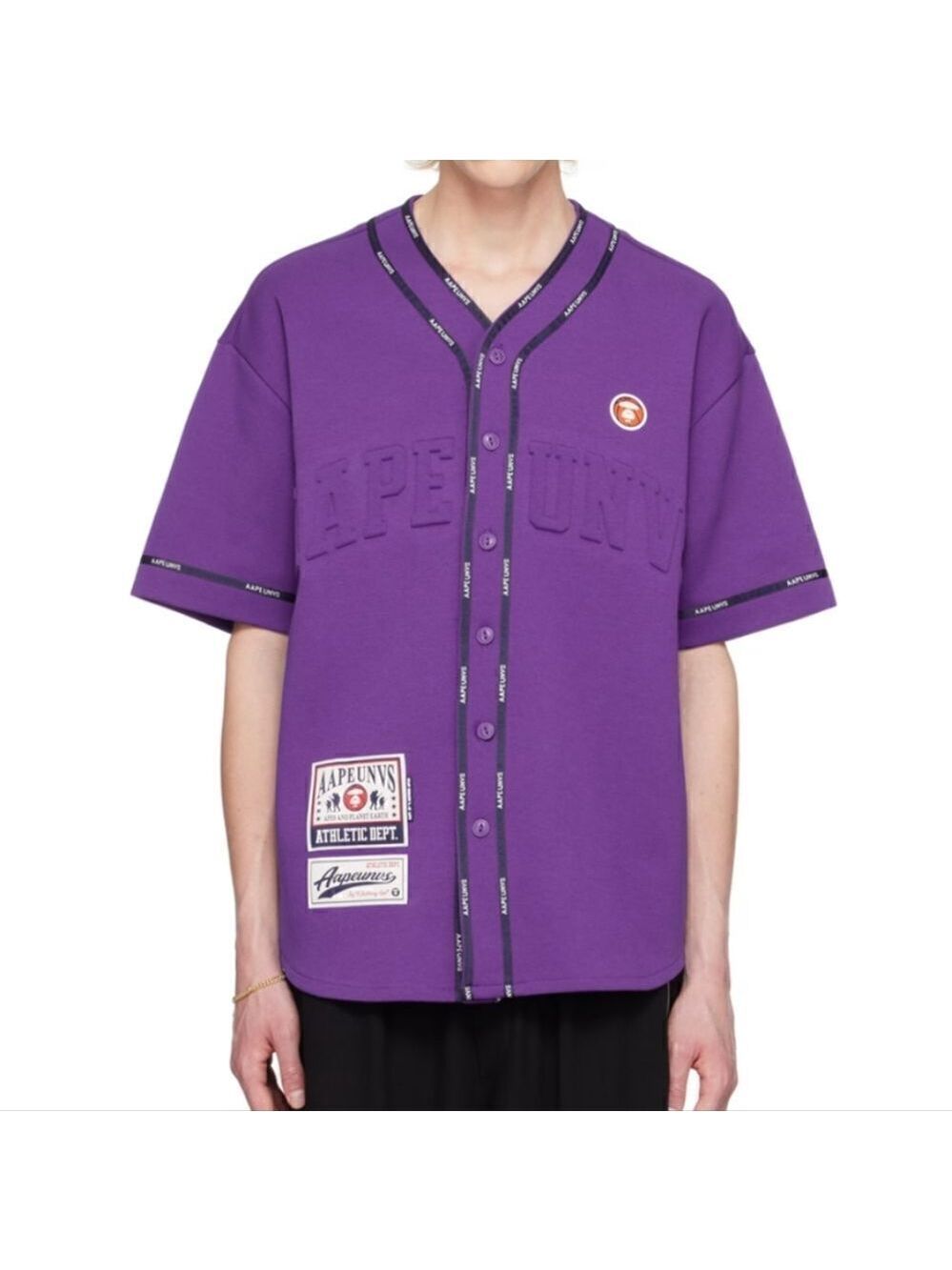 3003 NWT AAPE by A Bathing Ape Purple Patch Shirt Size XL